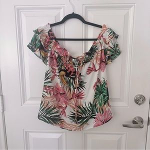 Women’s off the shoulder floral top